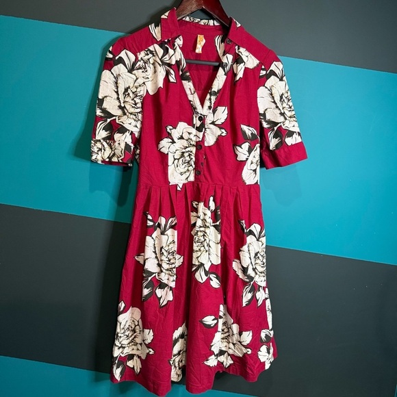 Maeve Floral Sundress 100% cotton size 6 - Picture 3 of 11